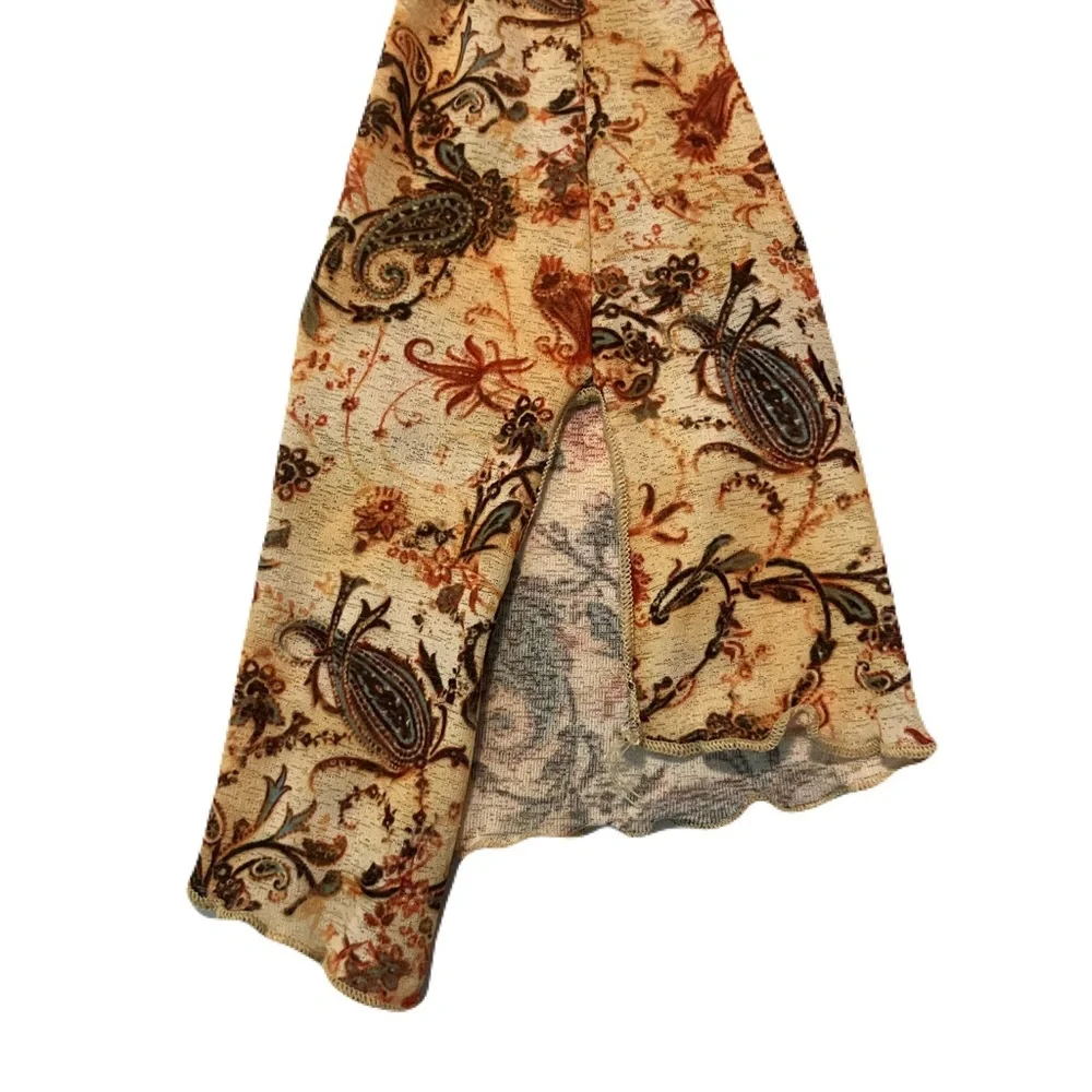 Self Esteem Multicolor Floral V-Neck Blouse with Flare Sleeve - Picture 4 of 7